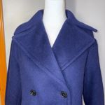 Maeve  Anthropologie XS Pea Coat Double Breasted Wool‎ Blend Navy Blue Classic Photo 1