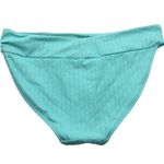 Aerie Real Good High Waisted Bikini Swim Bottom Ribbed Light Blue Size L Photo 1