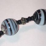 Black Brown White Glass Seed Bead Beaded Boho Bracelet Photo 4