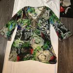 Solitaire Ravi Khosla Embellished V-Neck Caftan Swim Beach Cover Up Size M Photo 4