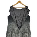 Talbots Women's Black Silver Ombre Sparkle Houndstooth Wool Sheath Dress Size 20 Photo 8