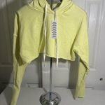 Urban Outfitters Lime Cropped Hooded Sweatshirt Large Photo 0