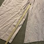 Vince Camuto  Pants Womens Large Linen Wide Leg Light Pink Pin Striped Stretch Photo 4