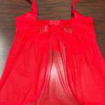 Adore Me  Brains Unlined Red Tie Front Babydoll Lingerie Size Large Photo 3