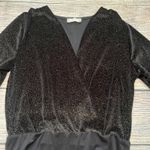 Altar'd State  Black‎ Gold Glitter Bodysuit Womens Medium Long Sleeve Party Top Photo 6