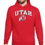 Majestic Fanatics Utah Utes Campus Pullover Hoodie Fleece Graphic Pocket Red M Photo 0