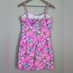 Lilly Pulitzer Lilly Pultizer Shelli Stretch Midi Dress Amethyst Embroidered Pink Size 6 Photo 4