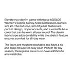 AGOLDE | Women’s Sophie Skinny Ankle Distressed Stretch Denim Jeans - 28 Photo 6