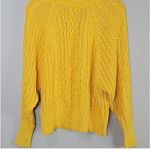 Ralph Lauren  Black Label Cotton Bright Yellow Cable Knit Sweater Photo 2