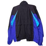 Reebok Vintage Jacket Womens Large Black Purple Blue Windbreaker 90s Track Coat Photo 1