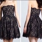 Neiman Marcus x Target Robert Rodriguez Black Lace Strapless Mini Dress Size 4 Photo 1
