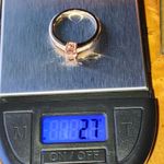 Rose Apatite Moissanite Sterling Silver Ring Size 8.25 Pink Photo 8