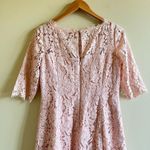 Eliza J  Blush Pink Full Lace Half Sleeve Fit Flare Dress Size 10P‎ Petite… Photo 6
