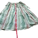 Davi & Dani Chiffon Overlay Dress Green Pink Flowy Ruched Neckline Tie Straps Photo 6