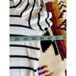 Gap  Navy/White Striped Short Sleeve V Neck Blouse Size XXL‎ Soft Flowy Photo 4