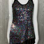 Weissman dance glitter sequin cross back shirt short dress sz MA dacewear Blue Size M Photo 5
