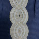 Lilly Pulitzer  Valli Shift Dress Size 6 Navy Blue Metallic Nautical Preppy Beach Photo 3