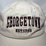 Georgetown University Cap Dad Hat Unisex Cream Burgundy Casual Embroidered Photo 1