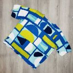 Joseph A Size L Green And Blue Shirt Top Photo 4