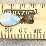 Larimar Pear Shape 925 Sterling Silver Elegant Boho Pendant For Birthday Gift Photo 3