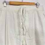 ONIA  Cream Linen Blend Cargo Jogger Pants Womens L Gorpcore Casual Beachy Summer Photo 2