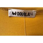 Doublju Yellow Wrap Top 3/4 Sleeve Ruched V Neck Casual T Photo 5