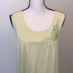 Vintage 70s Lorraine Nylon Nightgown Yellow Floral Medium Made USA Photo 1