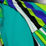 Trina Turk Snap Sapphire Side Tie Bikini Bottom Gold Tassels – Sunburst Print Photo 4