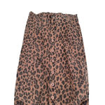 Level 99 Spiced Leopard Button Front Overall Above Knee Dress size Large Pockets Brown Photo 4