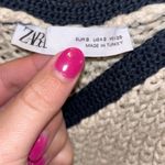 ZARA  Crochet Tie Strap Midi Beach Dress Limited Edition Blue/White Stripe Photo 2