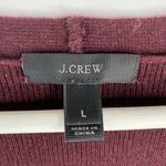 J.Crew Sz L Sweater Peplum Bell Long Sleeve V-neck Wool Blend Burgundy Women’s Photo 2