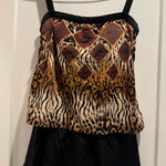 Rose Marie Reid Bathing Suit Swimwear‎ Green Black Animal Print Size M Brown Size M Photo 0