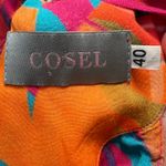 Cosel Draped Mini Dress Womens US 10 Pink Multicolor Tropical Retro Mod Colorful Photo 12