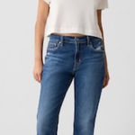 Gap  Jeans High Rise Cigarette Dark Wash NWT Size 26 Petite Photo 0