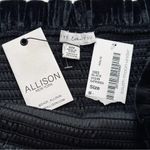 Allison New York Skirt Top Black Velvet Smocked Ruffled Mini Skirt Strapless Top Size M Photo 3