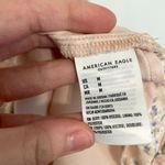 American Eagle  Scoop Neck Mini Slip Dress Light Baby Pink Ditsy Floral Cutout M Photo 9