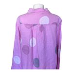 Marisima Shirt Dress Pink Polka Dot Long Sleeve Linen Blouse Women's One Size Size undefined Photo 6