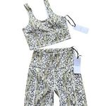 Varley  lets go walker Bike Short and bra set Sz S yellow contrast Snake Photo 0