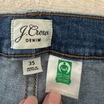 J.Crew Denim Vintage Straight Jeans Button Fly Cropped Raw Hem Size 35 Photo 9
