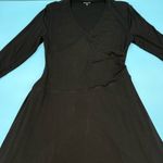 Garnet Hill Black V-Neck Wrap Top Dress Size Medium Photo 4