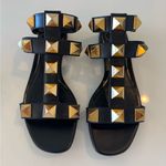Valentino Garavani Valentino Black Roman Stud Gladiator Sandals EU 36.5 US 6.5 Authentic Photo 1