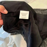 Eileen Fisher  Black White Linen‎ Tweed Leather Trim Zip Front Jacket Size L Photo 7