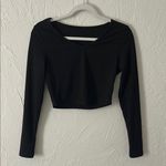 SheIn  Black Fitted Long Sleeve Crop Top Photo 0