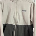 Columbia Women’s White/Grey Fleece Zip Up Sweater Photo 2