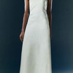 Mango NWT Chloe Linen Maxi Dress Strapless butter yellow MNGO gown size M Photo 4