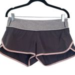 Lululemon Speed Up Speed Shorts Sz 6 Grey Pink Photo 0
