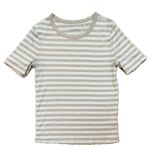 A New Day Striped Short Sleeved T-Short Tan White Size Large Photo 0