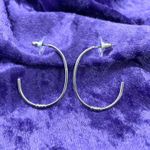 14th & Union Silver Hoop Earrings Minimalist Nickel Free Modern Polished Classic Photo 3