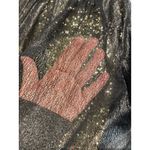 Alice + Olivia Sequin Tulle Skirt Gold Black Sparkle Party Mini Size S Photo 3