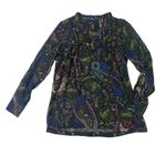 Anthropologie Dolan  Paisley Sheer Long Sleeve Shirt Top Blouse Size XS Women's Photo 1